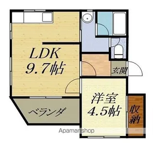 ベルガーデン【3階】の間取り