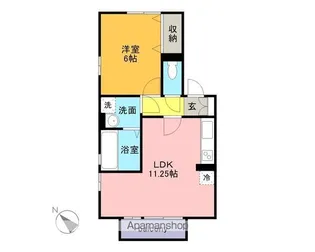 福井県福井市若杉浜2丁目【アパート】の間取り