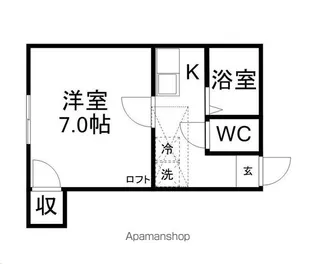 ハイム向山【105号室】の間取り