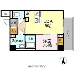 WEST ONE【5階】の間取り