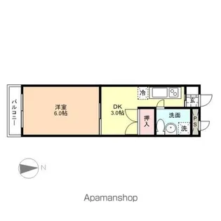 サンヒルズ五福【307号室】の間取り