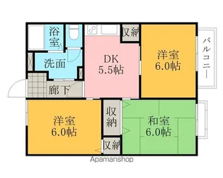 サーマイム脇浜【102号室】の間取り