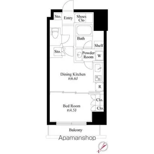 東京都中央区銀座8丁目【マンション】の間取り