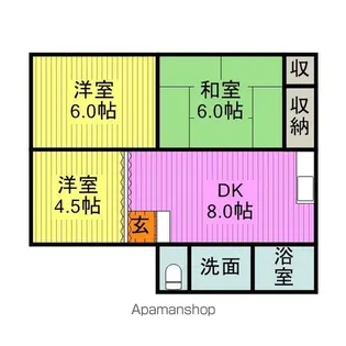 サンシャインミナミ【2階】の間取り