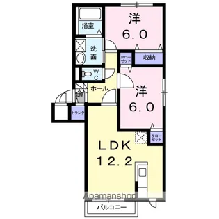 LA.VIOLA【101号室】の間取り