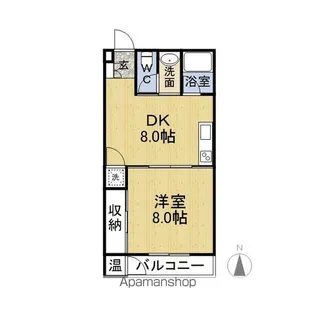 COCO大宮B棟【203号室】の間取り