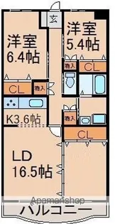 グランシャリオ岩田【1階】の間取り