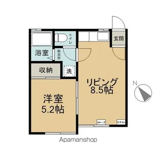 ウエストルムKE【206号室】の間取り