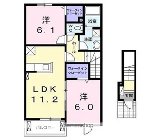 ヴィラ・コンフォール B【2階】の間取り