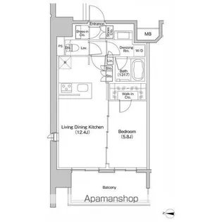 ザ・パークハビオ新栄【10階】の間取り