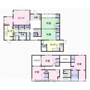 愛知県一宮市浅野字堀金【一戸建】の間取り