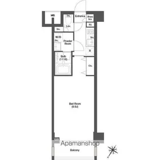 ディームス目黒行人坂【2階】の間取り