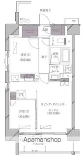 Aスタンダード芝浦【10階】の間取り