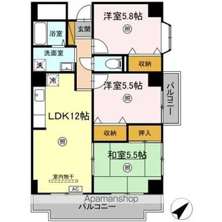 ハーヴェスト本郷【2階】の間取り