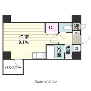 フォーチュネイト高麗【401号室】の間取り
