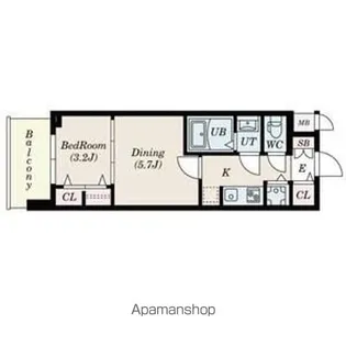 S-RESIDENCE日本橋Qualier【14階】の間取り