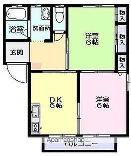 ベルテ伊藤DE【2階】の間取り