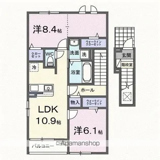 香川県高松市上林町【アパート】の間取り