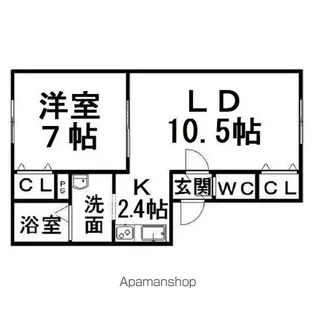 メゾンドシャルマンⅡ【1階】の間取り