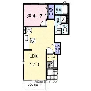 グレスコートⅡ【1階】の間取り
