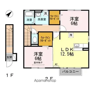 エスポワールMANABE A棟【2階】の間取り