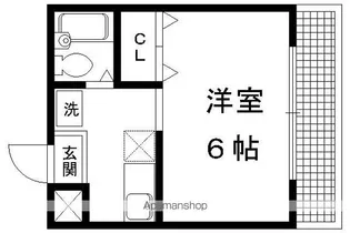 ノースカナル紫明【102号室】の間取り