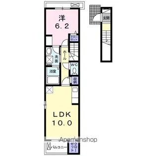 フェリシティ中園【2階】の間取り