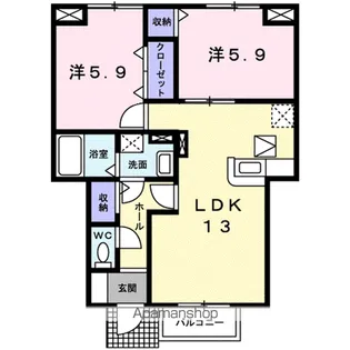コータ コート D【1階】の間取り