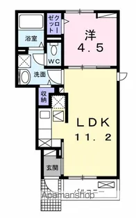 ヤングウッズ柏の葉Ⅰ【1階】の間取り