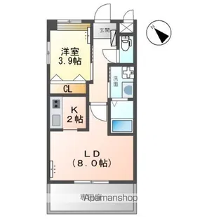 FOUR LEAF 郡元【1階】の間取り