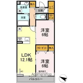 ゼフィール【2階】の間取り