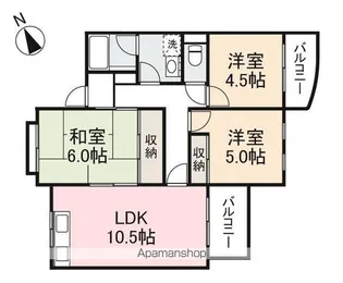 ハイツ松島【4階】の間取り