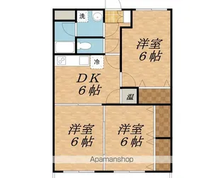 ガーデンハイム樗 1番館【1-105号室】の間取り