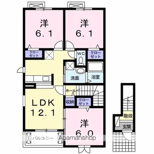 エセレンテ【2階】の間取り