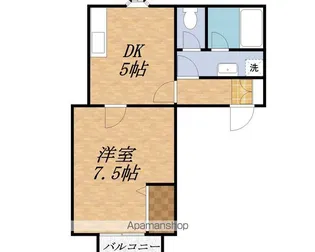 下田ハイツ北方第3【107号室】の間取り