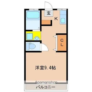 ヴェレッザ千草【3階】の間取り