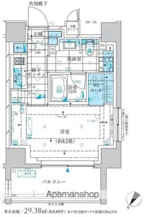 ザ・パークワンズ三軒茶屋【3階】の間取り