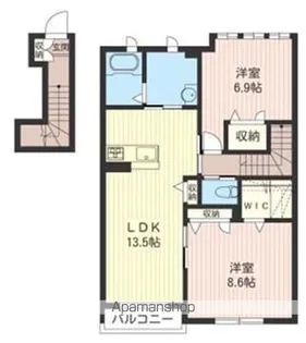 ラ・フォンテ D【2階】の間取り