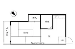 メモリアル箱崎【304号室】の間取り