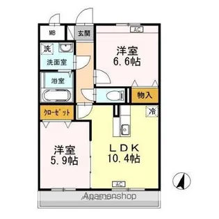 ウィステリア Ⅱ【2階】の間取り