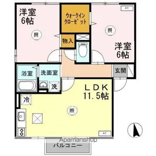 コーポラスITOⅢ B【1階】の間取り