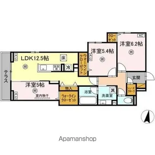 ベルニー太田【1階】の間取り