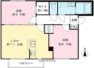 CHER(シエール)I【201号室号室】の間取り