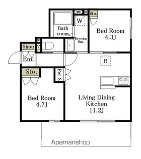 仮)粕谷1丁目メゾン東棟【1階】の間取り