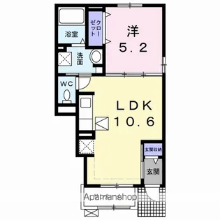 サン・マーレンⅢ【1階】の間取り