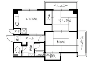 ウッドベルハイム【2-C号室】の間取り