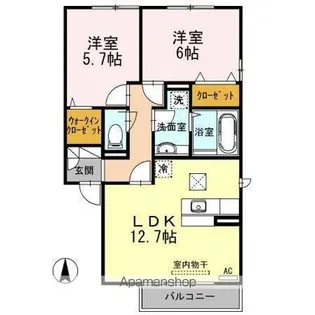 グランセ【1階】の間取り