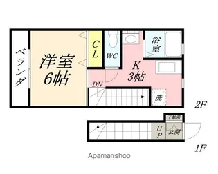 パシフィコ C棟【2階】の間取り