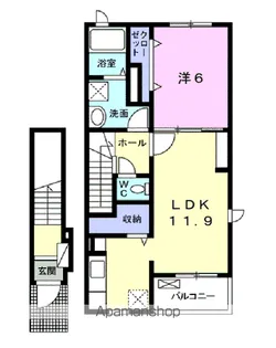 コンフォールつかさ D【2階】の間取り