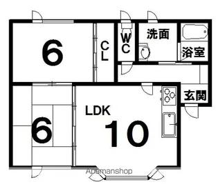 フレグランスルームA【102号室】の間取り